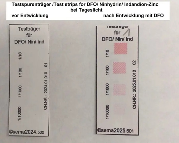 1926 Support de test pour la Ninhydrine, le DFO et l'Indanédione – Image 2